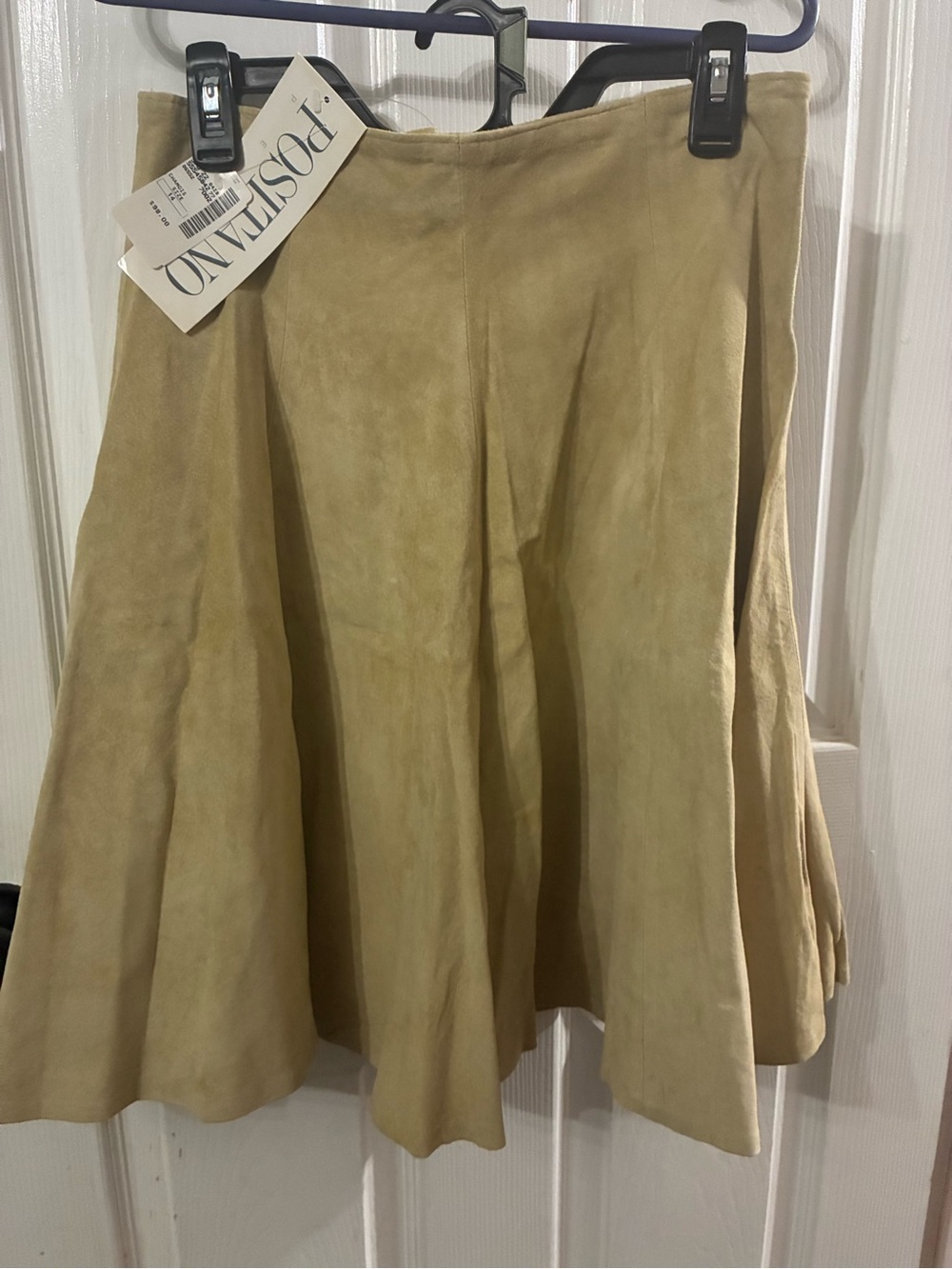 Saks Fifth Avenue Positano Pelle Genuine Leather Skirt